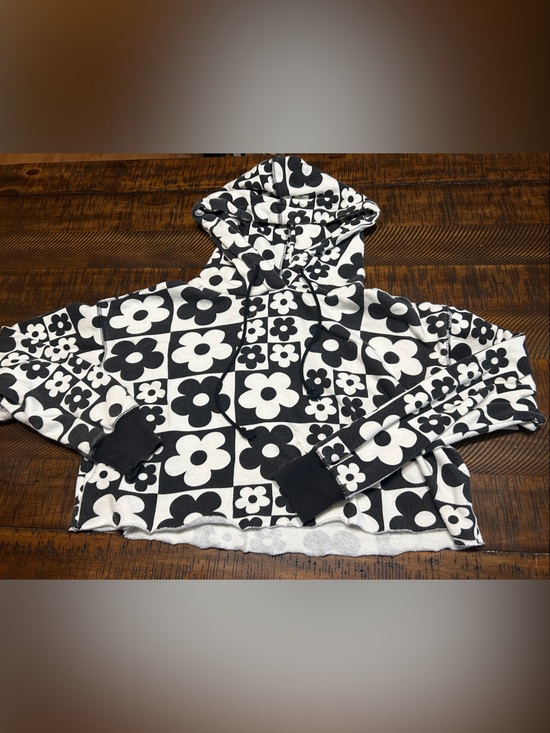 Wild fable Jackets & Blazers - wild fable Women’s Black & White Floral Check Hoodie